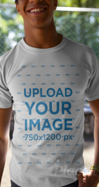 Stop Motion Video of the Closeup of a Man's T-Shirt