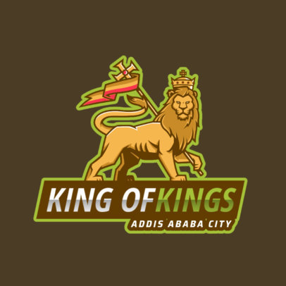 Logo Generator for a Gaming Squad Featuring a Royal Lion Illustration 