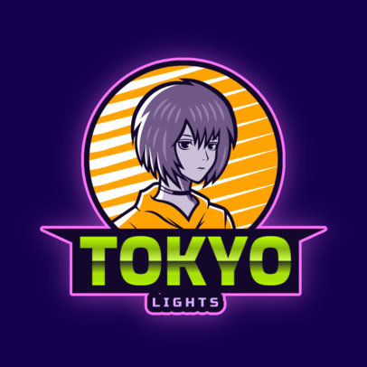 Online Logo Maker Featuring an Anime Character