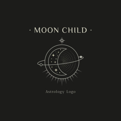 Astrology Logo Maker with a Moon Illustration 2662c