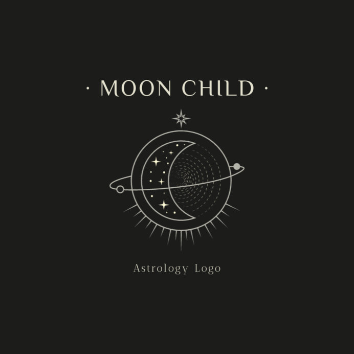 Astrology Logo Maker with a Moon Illustration