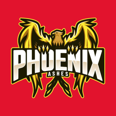 Logo Generator for a Sports Team with a Phoenix Mascot