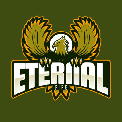 Logo Template for a Gaming Vlogger with a Phoenix Emblem 2707h