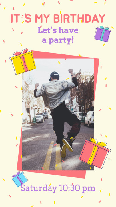 Instagram Story Template for a Party Announcement