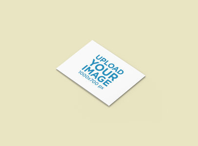 Mockup of the Back Side of a Horizontal Brochure