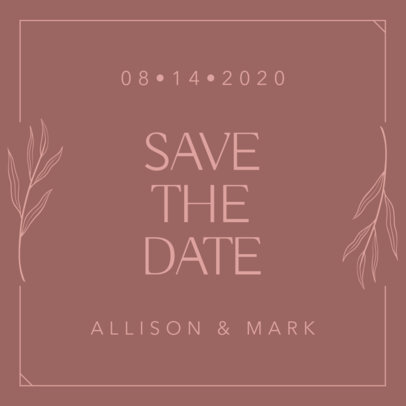 Instagram Post Maker for a Wedding Announcement