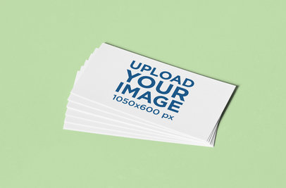 Stationery Mockup Featuring a Small Pile of Business Cards over a Minimalistic Surface