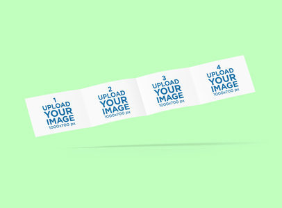 Minimal Mockup Featuring an Open Brochure Floating Against a Plain Backdrop 