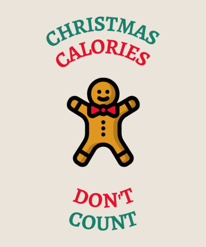 Funny X-Mas T-Shirt Design Maker with a Gingerman Graphic 