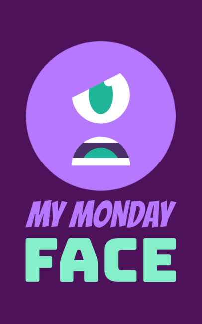 Cool T-Shirt Design Generator with a Funny Bad Monday Quote 351j 116-el