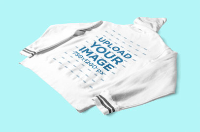 Mockup of a Pullover Hoodie Lying Facedown on a Plain Surface 654-el