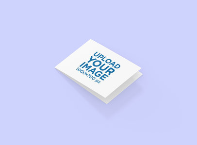 Landscape Brochure Mockup with a Customizable Background 