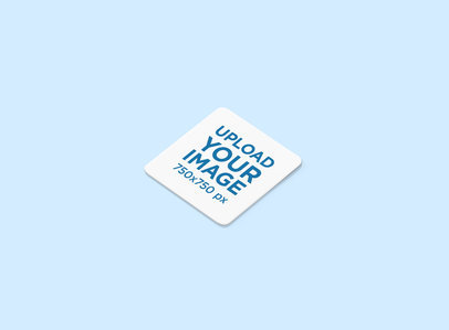 Mockup of an Angled Squared Coaster with Rounded Corners 1218-el