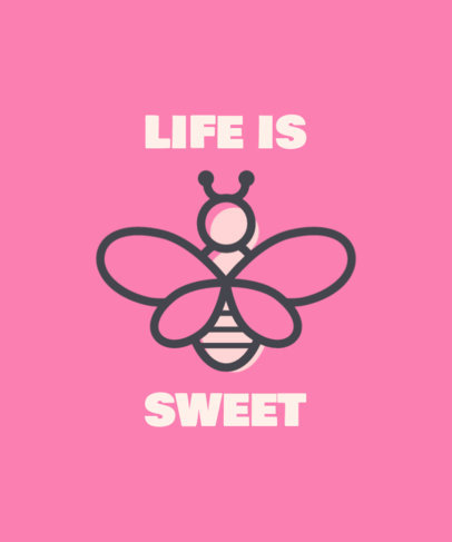 Positive T-Shirt Design Generator with a Bee Silhouette 1808j 162-el