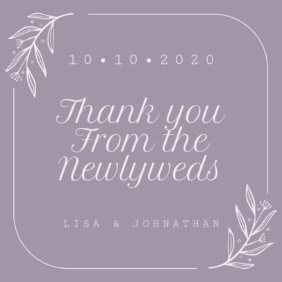 Wedding Instagram Post Template with an Elegant Style