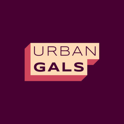Urban Apparel Logo Maker Featuring a Simple Font Design 