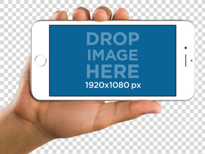Female Hand Holding an iPhone 6 Plus Mockup