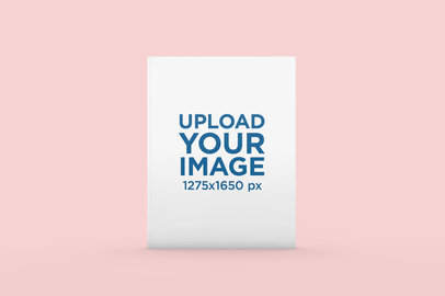 Minimal Mockup Featuring a Closed Magazine Standing Against a Plain Backdrop