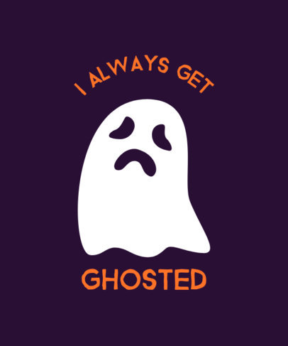 T-Shirt Design Maker for Halloween Featuring a Ghost Graphic