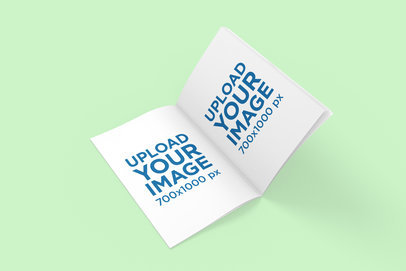 Open A4 Magazine Mockup Placed in a Minimalistic Setting