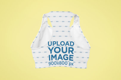 Back View Mockup of a Ghosted Sports Bra