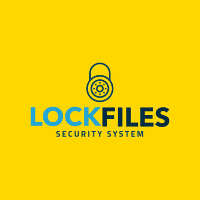 Cyber Security Logo Maker with a Lock Icon