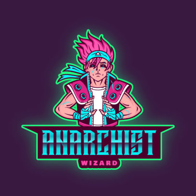 Online Logo Creator Featuring an Anime Fighter 2718e