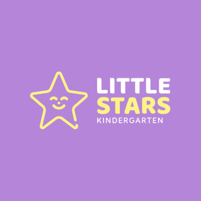 Kindergarten Logo Maker with a Happy Star Icon