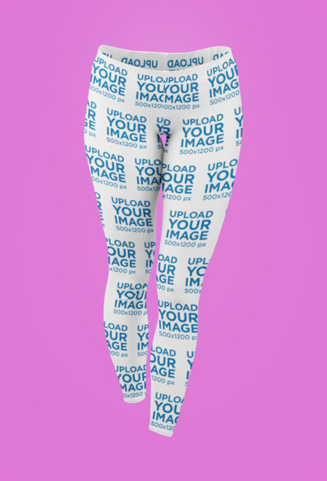 Ghosted Mockup of Leggings Against a Customizable Background 