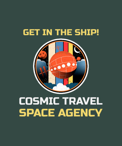 Futuristic T-Shirt Design Maker Featuring Outer Space Graphics