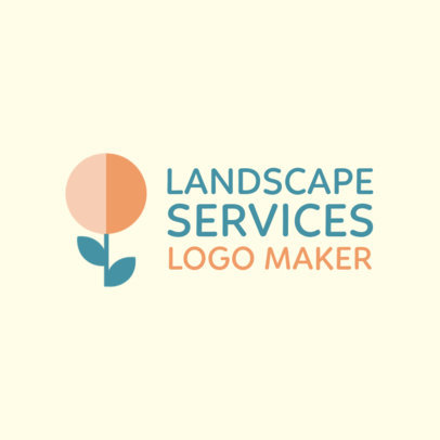 Logo Maker for a Gardening Company with an Abstract Flower Graphic