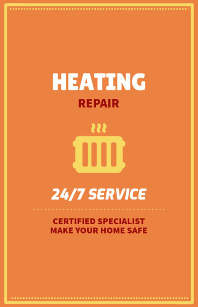 Flyer Design Template for Heating Repair Companies 730f 120-el