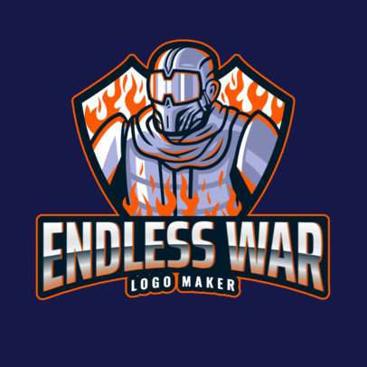 Gaming Logo Template Featuring Call of Duty-Inspired Graphics