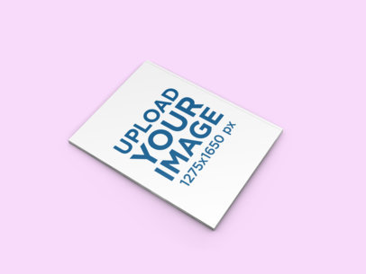 Closed Magazine Mockup with a Colored Background 
