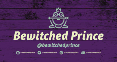 Fantasy Twitch Banner Maker with a Prince Frog Clipart