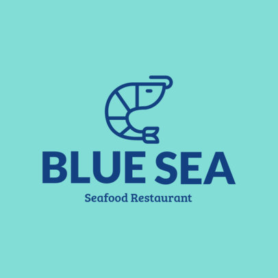 Seafood Restaurant Logo Generator Featuring a Shrimp Silhouette 