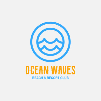 Online Logo Template for Beach Resorts