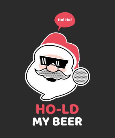 T-Shirt Maker with a Cool Santa Claus Illustration