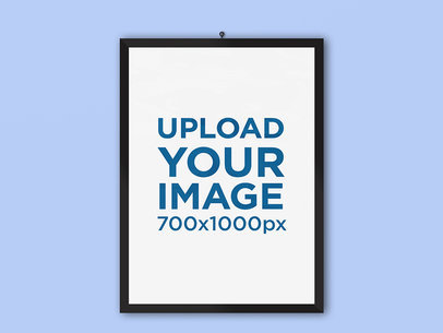 Minimalistic Poster Mockup Placed over a Flat Surface