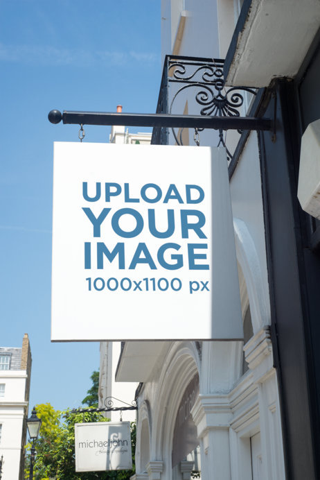 Mockup of a Store Sign