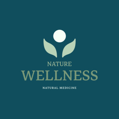 Alternative Medicine Logo Design Template for a Wellness Center