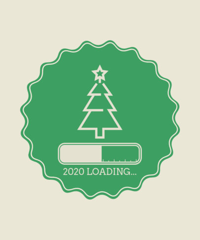 T-Shirt Design Maker Featuring a Christmas Tree Graphic