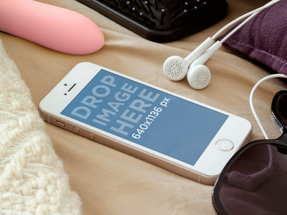  iPhone Mockup Featuring a Girly Room 