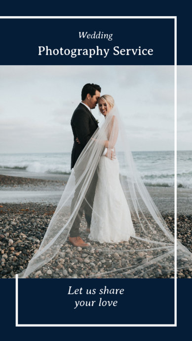 Instagram Story Maker for a Wedding Photography Service