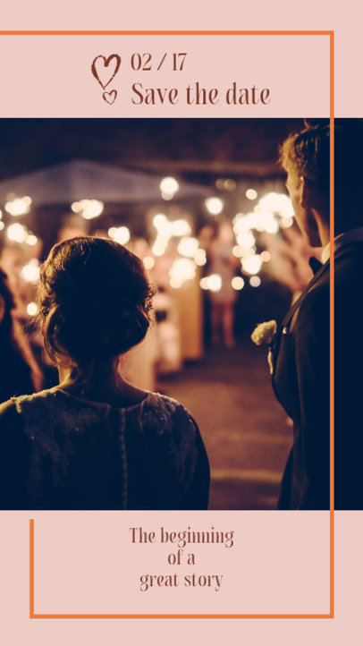 Romantic Instagram Story Maker for a Wedding Invitation