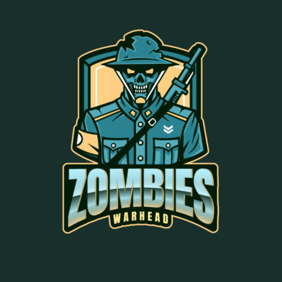 Gaming Logo Maker Featuring a Zombie Soldier Inspired by Call of Duty