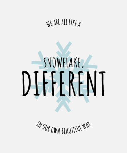 Christmas T-Shirt Design Maker with a Snowflake Graphic