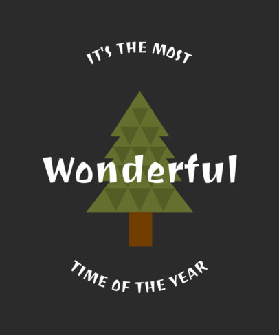 T-Shirt Design Maker Featuring an Abstract Christmas Tree Graphic