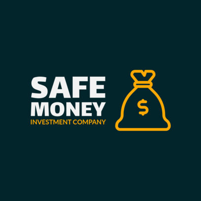 Logo Maker for an Investment Company Featuring a Money Bag