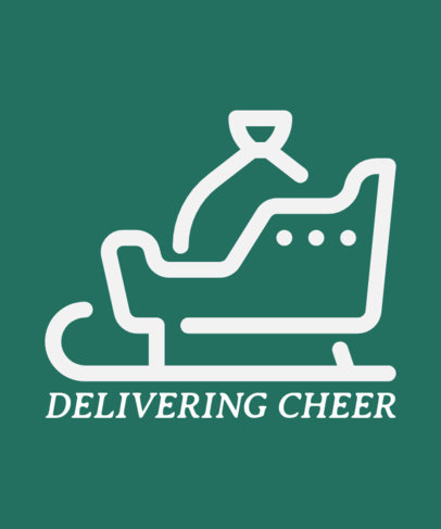 Christmas T-Shirt Design Maker Featuring a Santa Claus Sleigh Graphic
